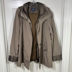 NWT St. John's Bay Mid Weight Jacket Women’s XL Desert Sand Bronze